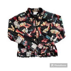 Vintage Shoe Collector Print Jacket